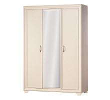 Трехдверный шкаф Афины кремовый белый 361